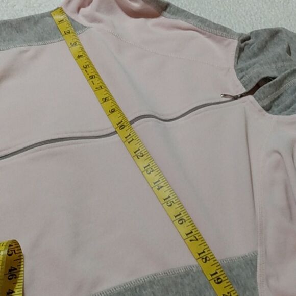 Hot Cotton By Marc-Ware Pink and Gray Fleece Jacket W/ Hood - Picture 10 of 15